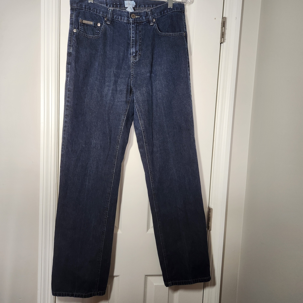Calvin Klein Relaxed Straight Leg Blue Jeans Womens Size 10